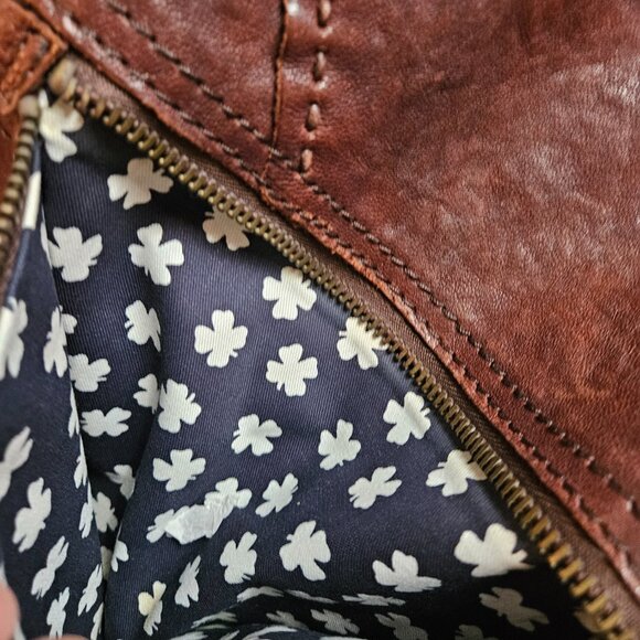 Lucky Brand Brown Abbey Road Fold-over Crossbody Bag. - Picture 6 of 7